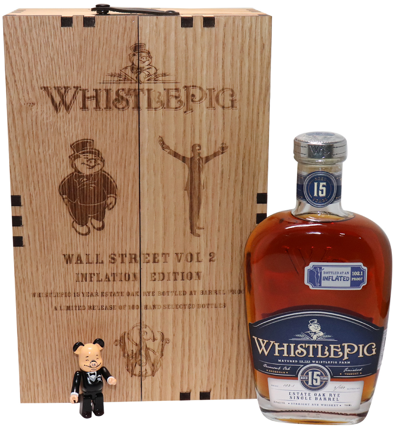 Whistle Pig Rye Whiskey 15 Year Old, Wall Street Vol. 2, Inflation Edition, 102.1 Proof 750ml